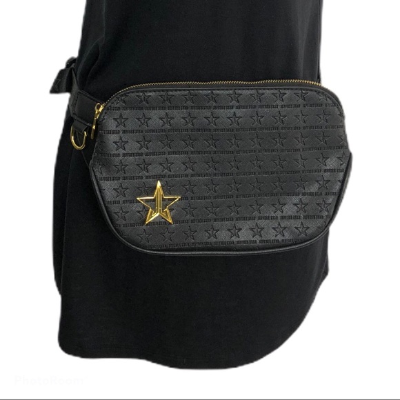 Jeffree Star Crossbody or Waist Black and Gold Bag - Picture 3 of 12